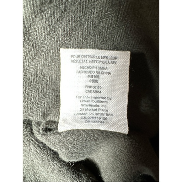 Free People Brushed Cotton Long Duster Belted Coat Medium Olive Green Heavy - Picture 5 of 16